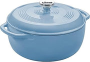 Lodge Essential Enamel Cast Iron Dutch Oven, 4.5 Quart, Lagoon