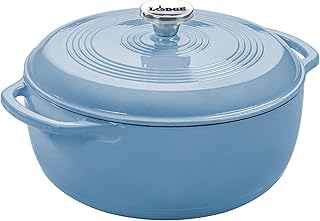 Lodge Essential Enamel Cast Iron Dutch Oven, 4.5 Quart, Lagoon