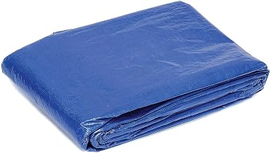 Global Industrial Light Duty Tarp, 40'W x 80'L, 2.9 oz., Blue