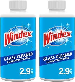 Windex Glass Cleaner Concentrate, Two 2.9 Ounce Concentrated Refill Bottles