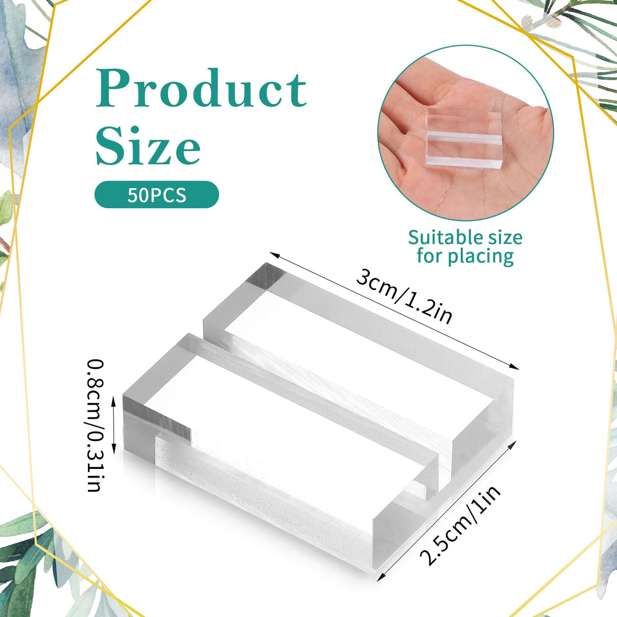 HaiFafafaing Table Number Holder, Clear Acrylic, Set of 50