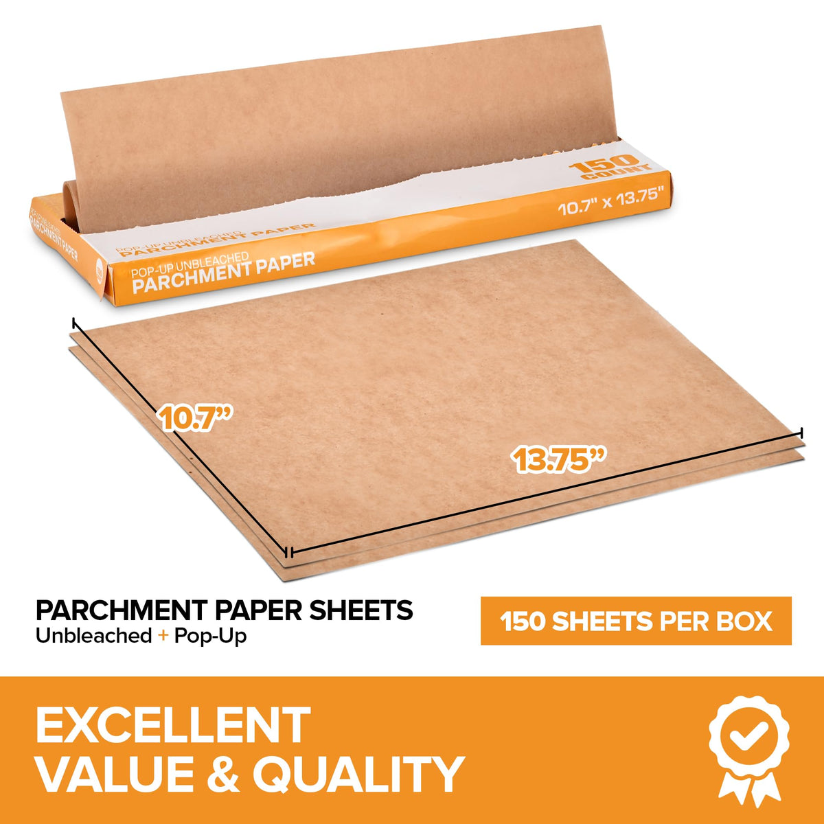 Stock Your Home 10.7”x13.75” / Kraft Brown / 150 Parchment