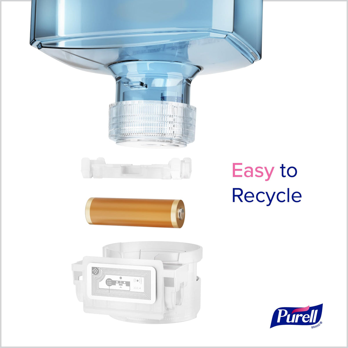 ES10 Automatic Hand Soap Dispenser by Purell – Large, Durable ABS Plastic (recycling code number 7)., Graphite, Model 8334-E1