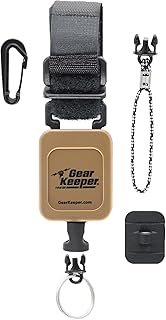 Gear Keeper Deluxe Instrument Tether - Retractable Tether With Combo Mounting - Ideal For Fishing Tools, Hunting Accessories & Tactical Gear - 36” Extension, 6oz. Retraction - USA Made (Coyote)
