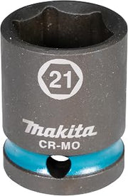 Makita E-16178 Impact Black Impact Socket 1/2" SW21 Short, Chrome-Molybdenum, 38 mm Long, Pack of 1