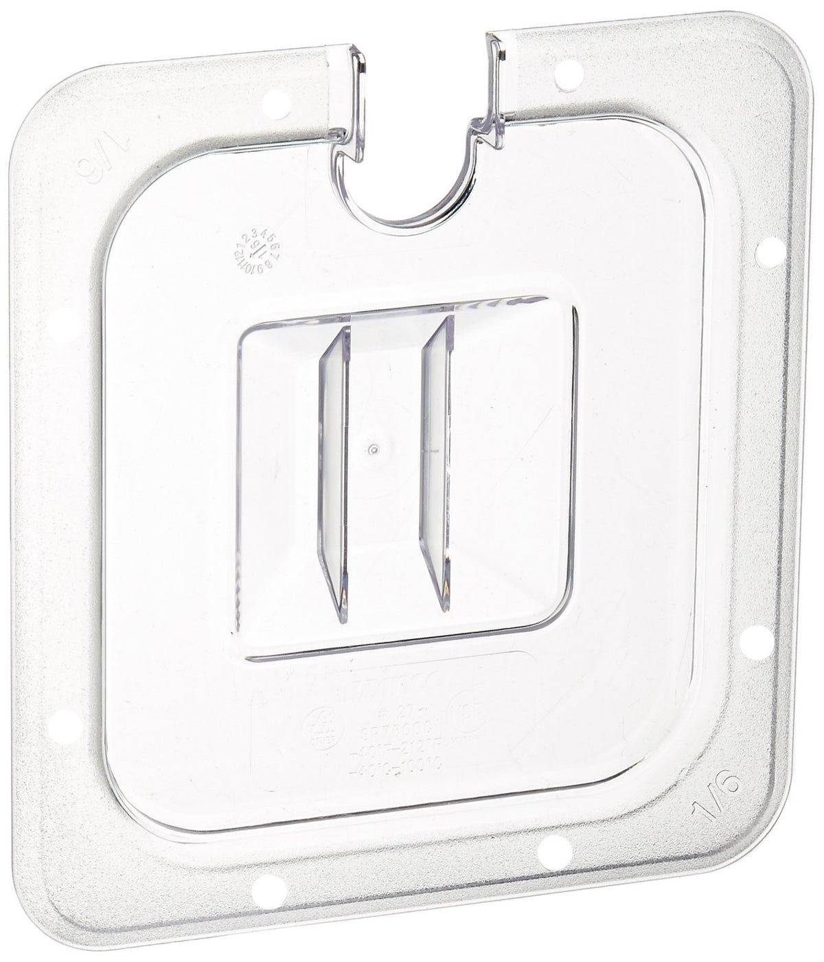 Winco Sixth Size / Slotted / Clear Lids