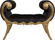 Design Toscano Apolline Crescent Scrolled Boudoir Bench