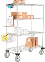 Nexelate Curbside Wire Truck w/4 Shelves & Pneumatic Casters, 72" L x 21" W x 72" H
