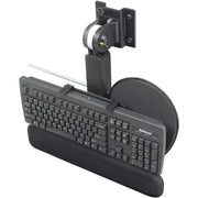 Folding Keyboard & Mouse Tray for Orbit Workstation by Global Industrial – 18" x 20", Black, Model 250966