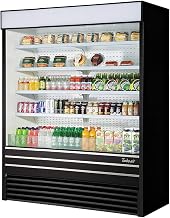 Turbo Air TOM-60EB-N Commercial Black Vertical Open Air Display Merchandiser, 28.6 cu. ft.