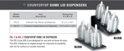 Countertop Dome Lid Organizer by DISPENSE-RITE – 1 Count (Pack of 1), Polystyrene, Black, Model FDL-3