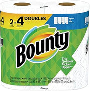 Bounty Select-A-Size Paper Towels, White, 2 Double Rolls = 4 Regular Rolls , 64 Count (Pack of 2)