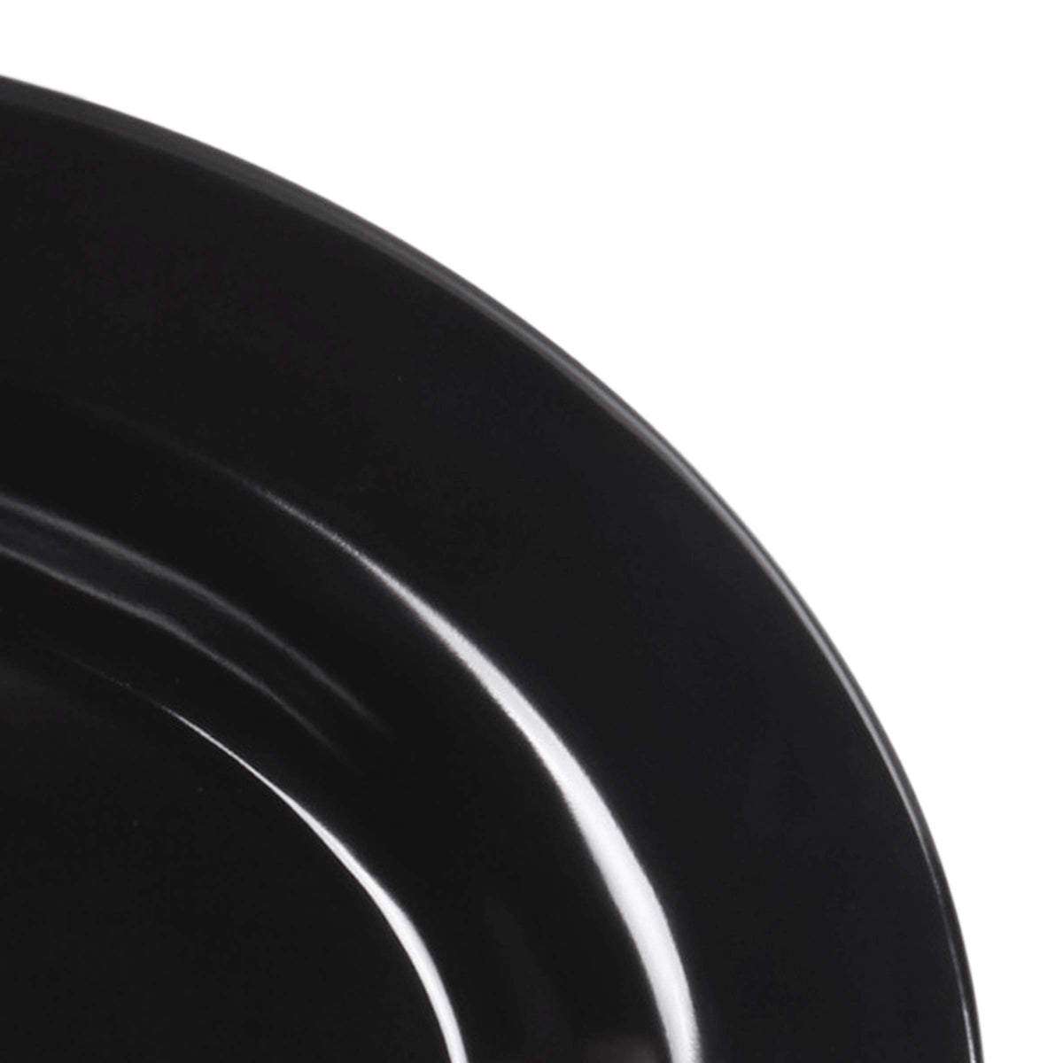 18" x 14" Black Oval Heavy-Duty Wide Rim Melamine Plastic Serving Platter by Elite Global Solutions – 18" x 14", Melamine, Black, Model M18OV-B