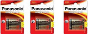3 Panasonic 2CR5 6-Volt Photo Lithium Cylinder Batteries 2CR5M