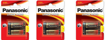 3 2CR5 6-Volt Photo Lithium Cylinder Batteries 2CR5M by Panasonic – Model 4330203392