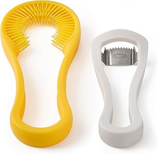 Chef'n Chef’n Nesting Corn Tool Set, Corn Peeler and Desilker Brush, 2-in-1 Corn Silk Remover and Cob Stripper