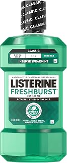 Listerine Freshburst Antiseptic Mouthwash, Spearmint, 33.8 fl. oz/1L