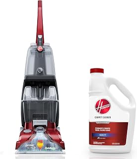 PowerScrub Deluxe Carpet Cleaner Machine, Upright Shampooer, FH50150NC + Hoover Oxy Deep Cleaning Carpet Shampoo, 116 oz Formula, AH31936