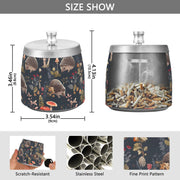 Hedgehog Mushroom Pattern Splash Ashtray with Lid by ALAZA – Stainless Steel, C3763, Model g541058216p1082c1149s2657