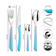 Amefa 32 Piece Cutlery Set for 8 People / Turquoise / 1 Flatware Sets