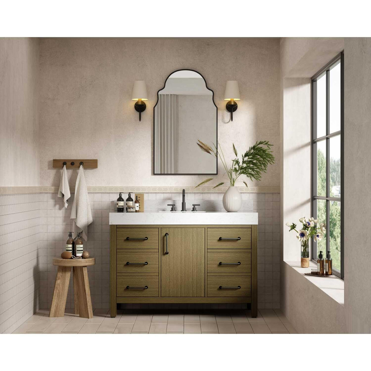 Elegant Kitchen and Bath 48" Single Bathroom Vanity in Chestnut Brown by Elegant Lighting – unspecified, Wood, Chestnut Brown, Model VF60648MCB-BS