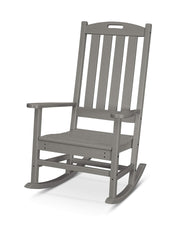 ® Nautical Porch Rocking Chair in Slate Grey by Polywood – 2' 3.18" x 3' 6" x 4' 5.88", High Density Polyethylene (HDPE), Slate Grey, Model R145GY