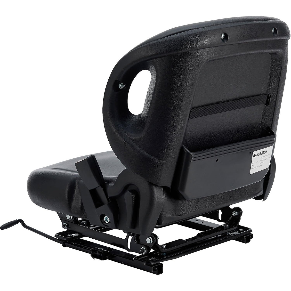 Universal Ergonomic Forklift Seat by Global Industrial – PVC, Black, Model YY52