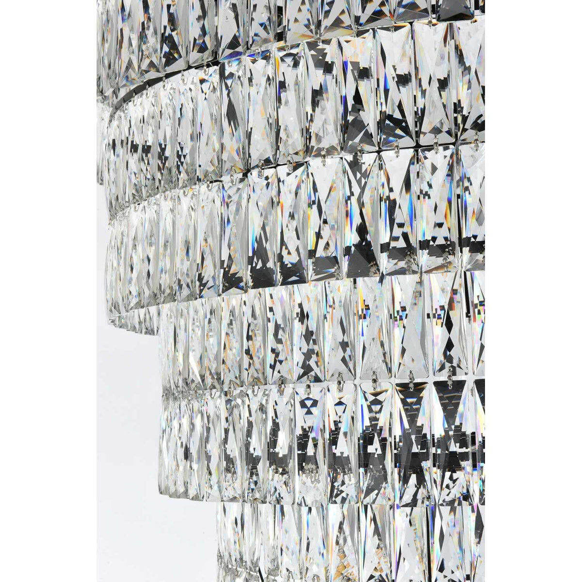 Josephine 61 Light Chandelier Black by Lighting Design – Iron and Crystal, Black