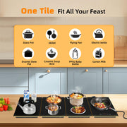 YEJOUMO Detachable Electric Warming Tray, 4 Modular Panels, Black