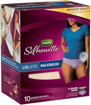 Depend Underwear Silhouette Maximum Absorbency for Women, Large/X-Large, 10 Count