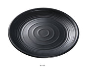 Asian Style Black Pearl Melamine with Matting Surface 9" ROUND PLATE box of by Yanco – Medium, Melamine, Black, Pack of 24, Model BP-1009