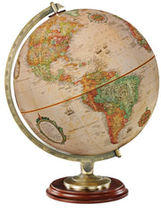 Globes Kingston Globe by Replogle – 12 Inch, Wood, metal, compressed paper, Multicolor, Model 31593