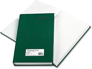 Rediform National 56151 Emerald Series Account Book Green Cover 500 Pages 12 1/4 x 7 1/4