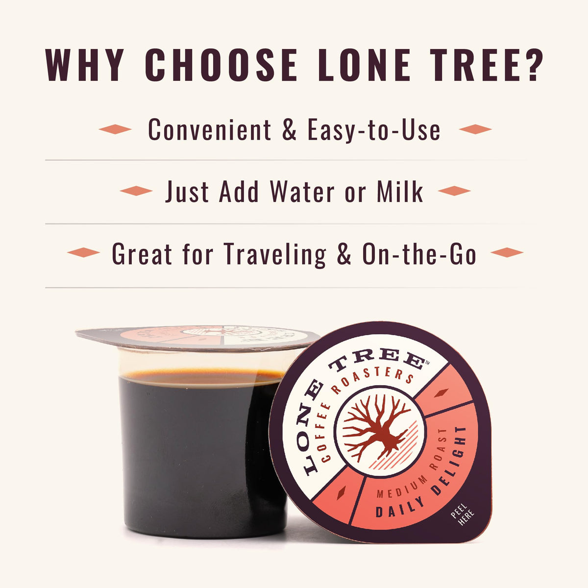 Lone Tree Single-Serve Coffee Pods by Java House – 12 Count (Pack of 1), Pack of 12