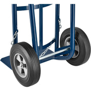 Single Cylinder Hand Truck with Curved Handle by Global Industrial – 17"L x 20"W x 47"H, Alloy Steel, Blue, Model QGR002CT