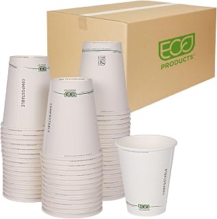 ECO PRODUCTS GreenStripe Disposable Paper Hot Cups, 8 oz, 1000 Count