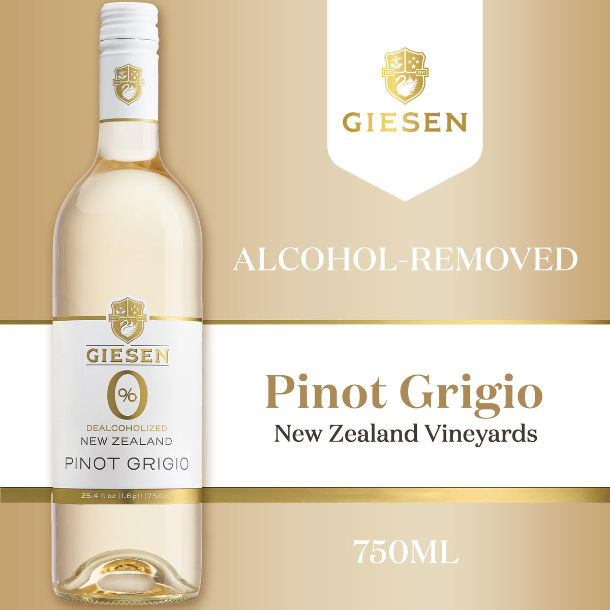 0% Range Mixed Pack 750ml x 6 (1ea) by Giesen – 750ml, pale straw