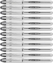 Uni-Ball Vision Elite Stick Roller Ball Pens .08mm, Black Ink, 12 Pens