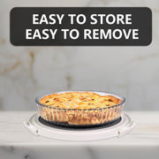 Tmrioplep Pie Carrier with Lid and Handle, 12 Inch, 2 Pack, Grey