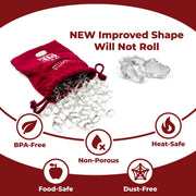 Gretel Baking Glass Pie Weights, Jewel Shape, 2.5 lb Clear