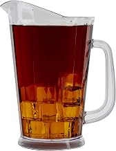 G.E.T. 60 oz Clear Plastic Pitcher with Handle (Set of 12) | Dishwasher safe, BPA-free, Shatterproof, Easy pour spout, Restaurant service, Great for Water, Iced Tea, Lemonade and Juice