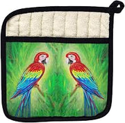 Betsy Drake PT033 Red Macaws Pot Holder