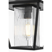 Gaul One Light Outdoor Pendant Black by Lighting Design – Iron, Black, Model OD306H14BK