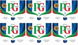 PG Tips Decaf 70 Tea bags. Pack of 6(420 Total Tea Bags)