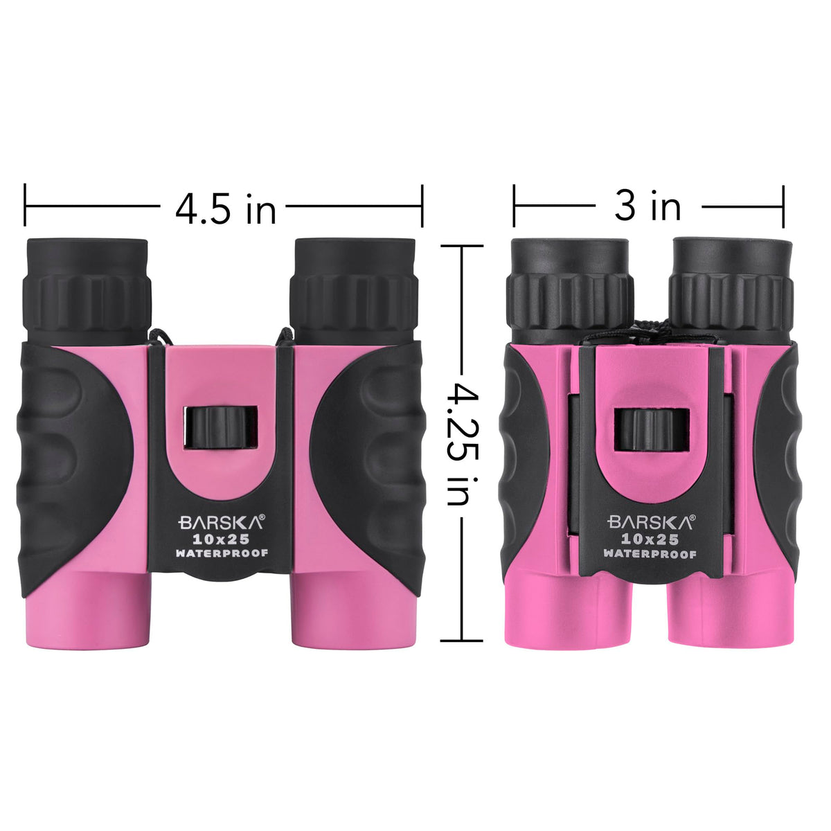 10x25 Waterproof Binocular by Barska – 10x25mm, Premium Optics, Pink, Model AB12418