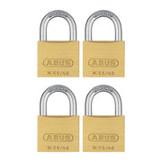 ABUS Keyed Alike, 4 Pack / Gold / 1 Keyed Padlocks