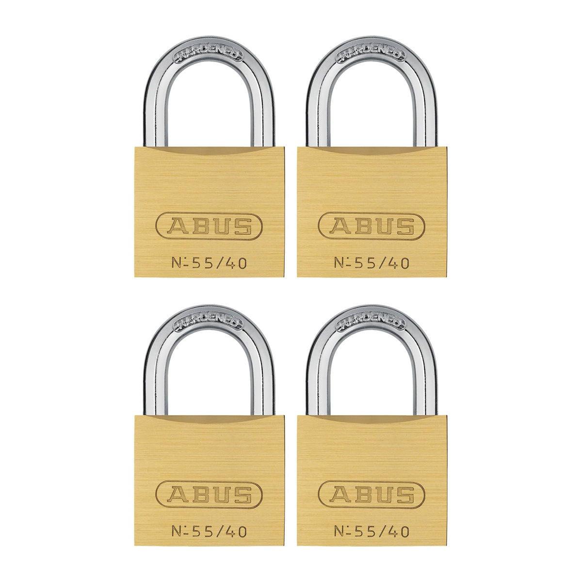ABUS Keyed Alike, 4 Pack / Gold / 1 Keyed Padlocks