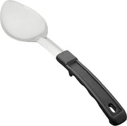 Winco 11" Stainless Steel Basting Solid Spoon with Stop Hook Handle | Stop-hook, Heavy-duty, Solid design, Great for Cooking, Buffet Service, Food Preparation and Serving
