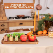 Ayiaren Acacia Wood Serving Tray, 16 x 10 Inch, Brown
