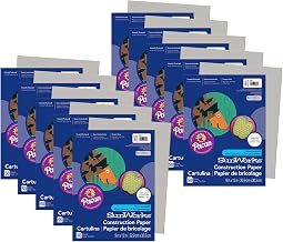 Prang Construction Paper, Gray, 9" x 12", 50 Sheets Per Pack, 10 Packs